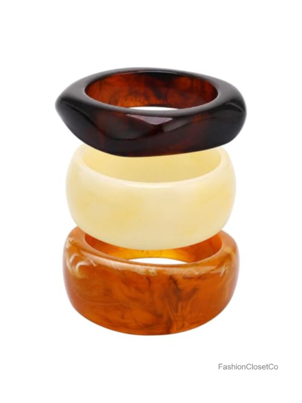 Chunky Acrylic Bangle Bracelet Set